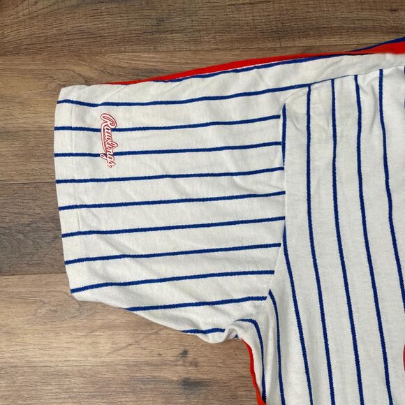 Vintage 80s New York Mets Jersey Men's Large‎ Rawlings Athletic Striped MLB 1017 - Picture 7 of 14